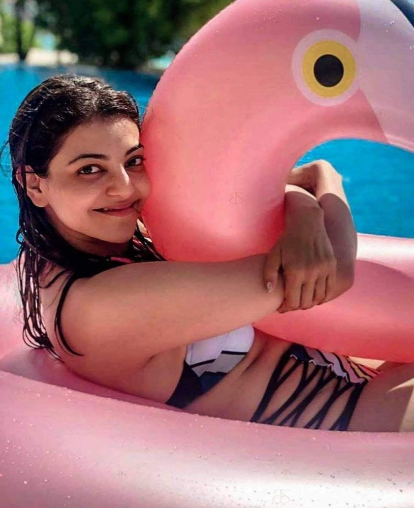 Bikini Babe Kajal Aggarwal Hot Pool Images 12 fb img 16062314824968550543982535535641
