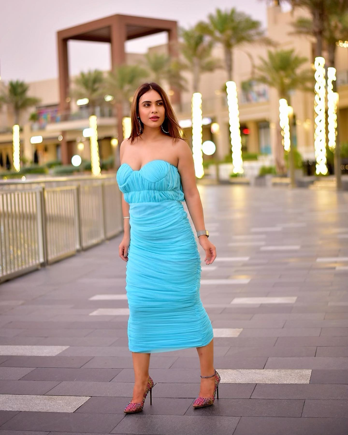 Neha Malik Latest Beautiful Photos in Blue- Looking Glamorous 15 Neha Malik 02