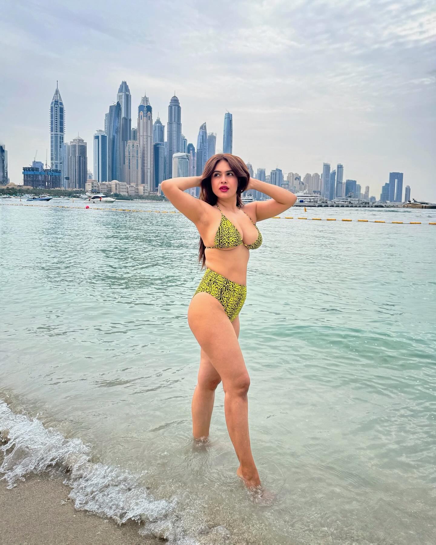 Desi Model Neha Malik Hot Bikini Photos at Dubai Beaches 12 neha malik in bikini 02
