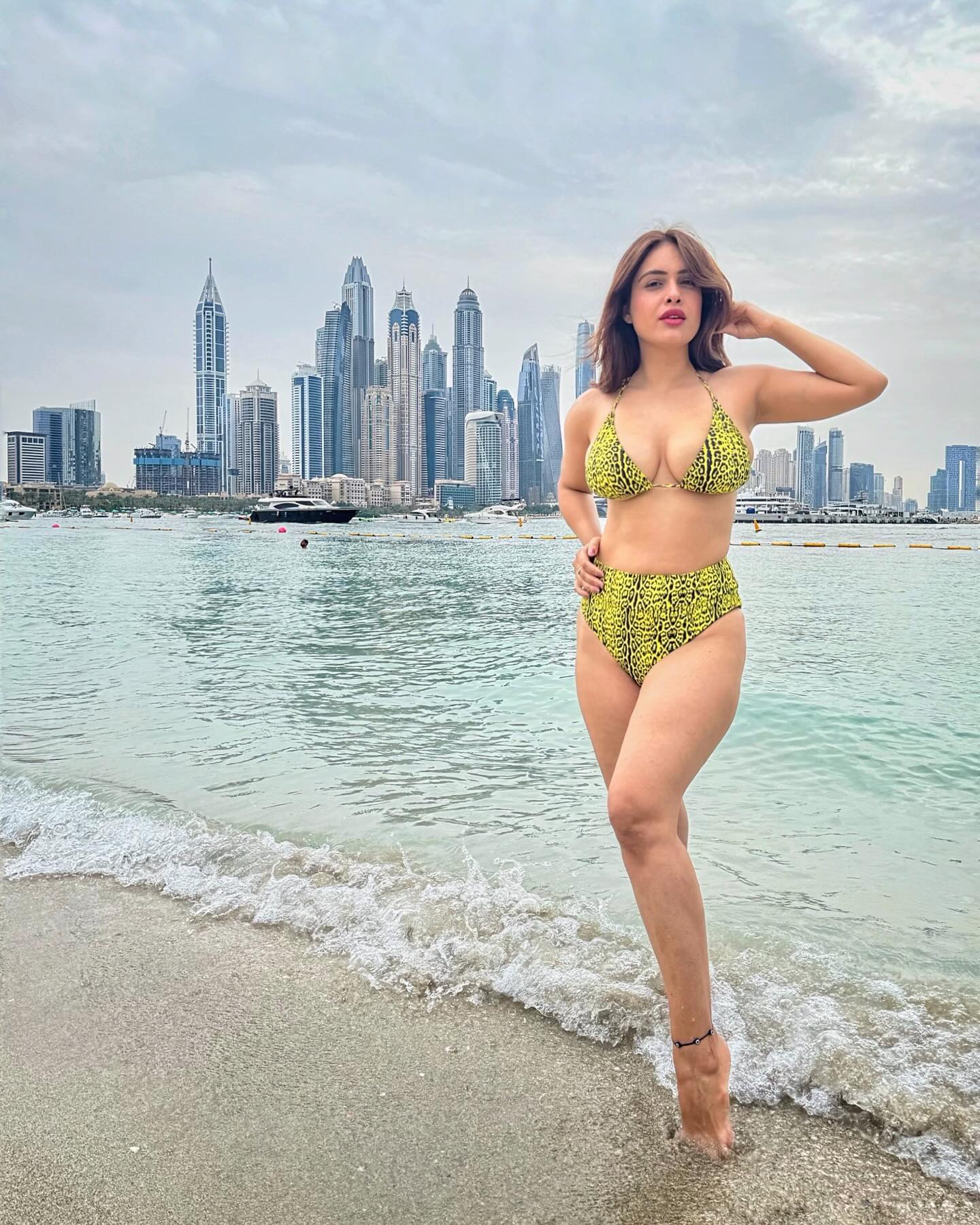 Desi Model Neha Malik Hot Bikini Photos at Dubai Beaches 11 neha malik in bikini 03