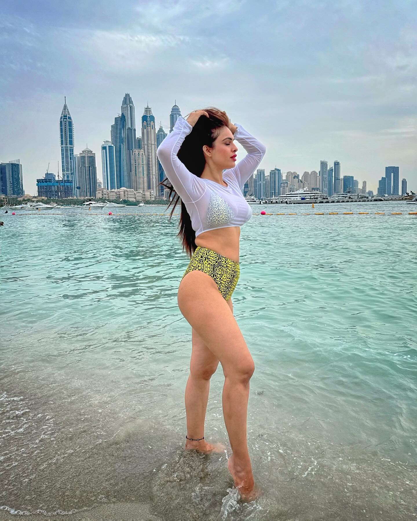 Desi Model Neha Malik Hot Bikini Photos at Dubai Beaches 17 neha malik in bikini 11
