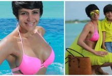 mandira bedi pink bikini