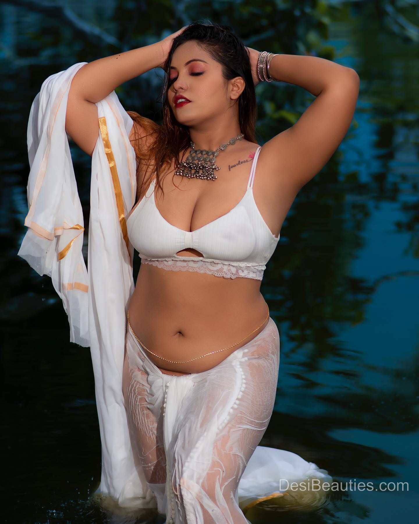 Indian Desi Model Hot Photo Wearing White Closeup Images 14 Indian Desi Model Hot Photo 05