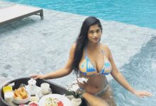 Pratika Sood in Water Pool With Bikini 01